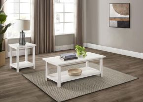 Coaster Fine Furniture 710558-S2A Payne - 2 Piece Coffee And End Table Set - Distressed White