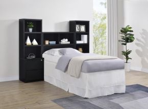 Coaster Fine Furniture 315851T-SET Westpark - 3 Piece Twin Bedroom Set Bookcase Headboard - Black