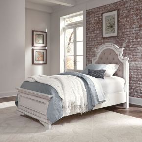 Liberty Furniture 244-BR-TUB Magnolia Manor - Twin Upholstered Bed - White