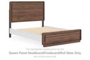 Signature Design by Ashley® PCB386-81 Fortlorn - Queen Panel Headboard/Footboard/Roll Slats - Walnut Brown