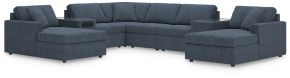 Signature Design by Ashley® 92121S31 Modmax - 8-Piece Double Chaise Sectional With Audio And Storage Consoles - Ink