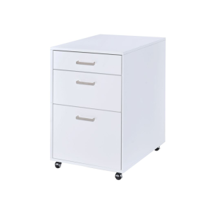 ACME 92454 Coleen - File Cabinet - White High Gloss & Chrome