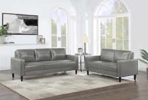 Coaster Fine Furniture 508365-S2 Ruth - 2 Piece Upholstered Track Arm Sofa Set - Gray