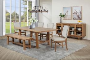 Coaster Fine Furniture 108540-S6 Middleton - 6 Piece Extension Leaf Dining Set - Brown And Beige