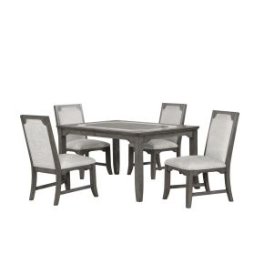 New Classic 40-D1605-D4C Lisbon - Rectangle Dining Table With 4 Chairs - Gray