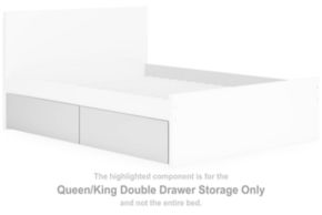 Signature Design by Ashley® EB9630-261 Onita - Queen/King Double Drawer Storage - White