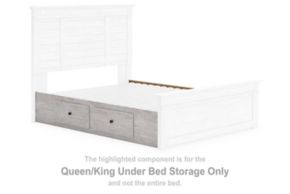 Signature Design by Ashley® PCB1171-60 Makidern - Queen/King Under Bed Storage - Whitewash