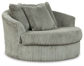 Ashley Furniture 2110521 Lindyn - Oversized Swivel Accent Chair - Fog