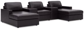Ashley Furniture 74305S44 Ashley Furniture 74305S44 Modmax II - 5-Piece Double Chaise Sectional With 2 Storage Consoles - Black