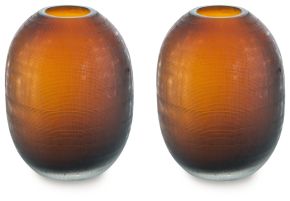 Signature Design by Ashley® A2900001 Embersen - Vase (Set of 2) 7.75" - Amber