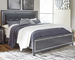 Signature Design by Ashley® B214/58/56/97 Lodanna - Gray - King Panel Bed