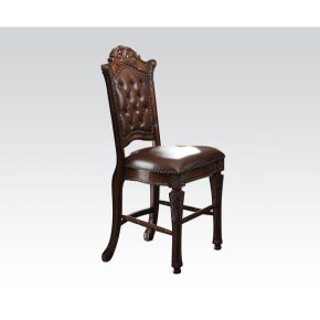 ACME 62034 Vendome - Counter Height Chair (Set of 2) - PU & Cherry