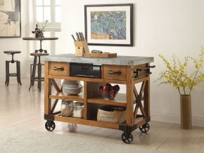 ACME 98182 Kailey - Kitchen Cart - Antique Oak