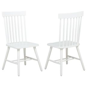 Coaster Fine Furniture 122502WHT Andrews - Windsor Spindle Back Dining Side Chair (Set of 2) - White