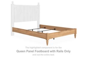 Signature Design by Ashley® PCB1075-54 Aleaport - Queen Panel Footboard With Rails - Warm Brown