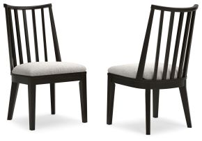 Ashley Furniture D841-01 Galliden - Dining Upholstered Side Chair (Set of 2) - Black