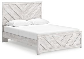 Ashley Furniture B3788B4 Cayboni - Queen Panel Bed - Whitewash
