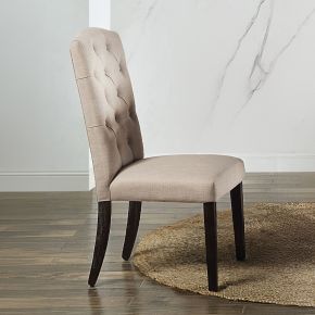 ACME 60822 Gerardo - Side Chair (Set of 2) - Beige Linen & Weathered Espresso