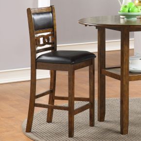 New Classic D1701-22-BRN New Classic D1701-22-BRN Gia - Counter Chairs (Set of 2) - Brown - Faux Leather