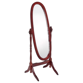 CoasterEveryday 3101 Foyet - Wood Adjustable Full Length Cheval Mirror - Merlot