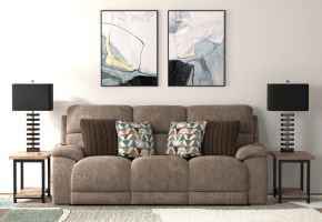 Catnapper 762821-1963/19-2940/49 Joya - Zero Gravity Power Reclining Sofa With Power Adjustable Headrest And CR3 Heat/Massage/Lumbar - Mushroom