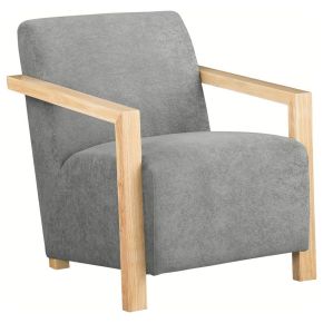 CoasterEveryday 902269 Diego - Upholstered Accent Arm Chair With Wood Arms - Gray