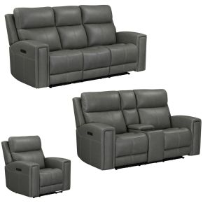 Liberty Furniture 7021LG-UPH-SOLOREC Camden - Sofa With Loveseat & Recliner - Gray