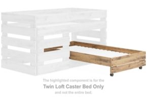 Signature Design by Ashley® EB2712-68B Larstin - Twin Loft Caster Bed - Brown