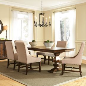 Liberty Furniture 242-DR-7TRS Armand - 7 Piece Trestle Table Set - Antique Brownstone