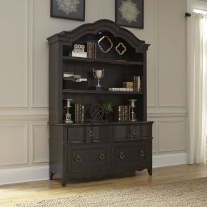 Liberty Furniture 493-HO-CHS Chesapeake - Credenza & Hutch - Black
