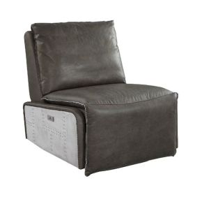 ACME 59940 Metier - Recliner - Gray Top Grain Leather & Aluminum