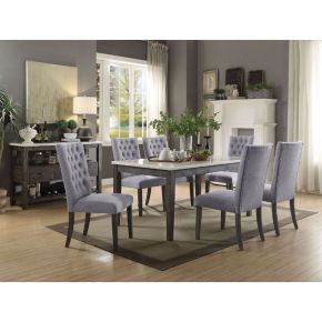 ACME 70165 Merel - Dining Table - White Marble & Gray Oak