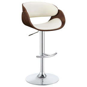 CoasterEssence 104966 Dana - Adjustable Bar Stool - Ecru And Chrome