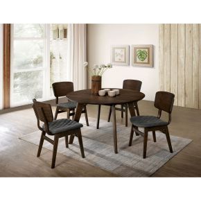 Furniture of America CM3139RT Shayna - Round Table - Walnut / Gray
