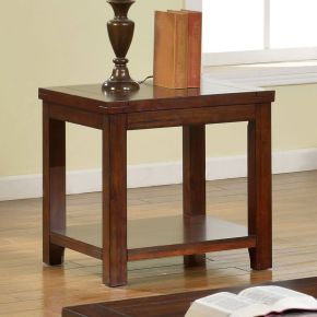Furniture of America CM4107E Estell - End Table - Dark Cherry