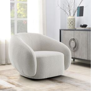 ACME LV02543 ACME LV02543 Isabel - Chair With Swivel - Beige Boucle