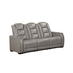 New Classic L3183A-30P2-LGY Breckenridge II - Sofa With Power Headrest & Footrest - Light - Gray