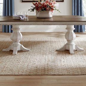 Liberty Furniture 244-P4424 Magnolia Manor - Double Pedestal Table Base - White