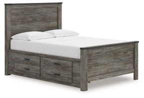 Signature Design by Ashley® B4480B24 Frandern - Full Panel Bed With Storage - Black / Gray