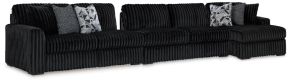 Ashley Furniture 98103S9 Ashley Furniture 98103S9 Midnight-Madness - 3-Piece Sectional With Raf Corner Chaise - Onyx
