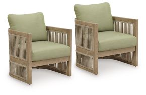 Ashley Furniture PCP604-820 Serena Shores - Lounge Chair With Cushion (Set of 2) - Beige / Green