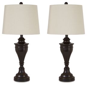 Signature Design by Ashley® L204024 Darlita - Metal Table Lamp (Set of 2) - Bronze Finish