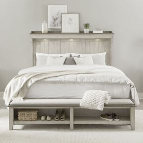 Liberty Furniture 457-BR-QMS Ivy Hollow - Queen Mantle Storage Bed - White