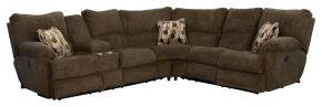 Catnapper 225/62256/62257-09 Catnapper 225/62256/62257-09 Elliott - 2 Piece Power Reclining Sectional With Console - Chocolate