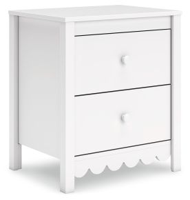 Signature Design by Ashley® EB1810-292 Hallityn - White - Two Drawer Night Stand