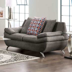Furniture of America EM6721DG-LV Sarnen - Loveseat - Dark Gray
