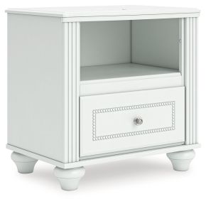 Signature Design by Ashley® PCB1819-91 Kozlani - One Drawer Night Stand - White