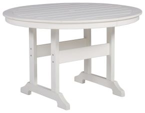 Signature Design by Ashley® P207-615 Crescent Luxe - White - Round Dining Table W/Umb Opt