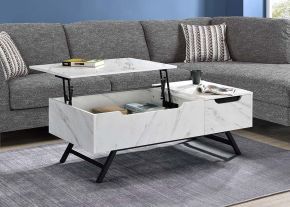 ACME LV00830 Throm - Coffee Table - White Finish