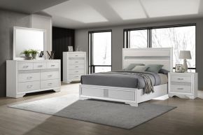 Coaster Fine Furniture 205110Q-S5 Miranda - 5 Piece Queen Bedroom Set - White
